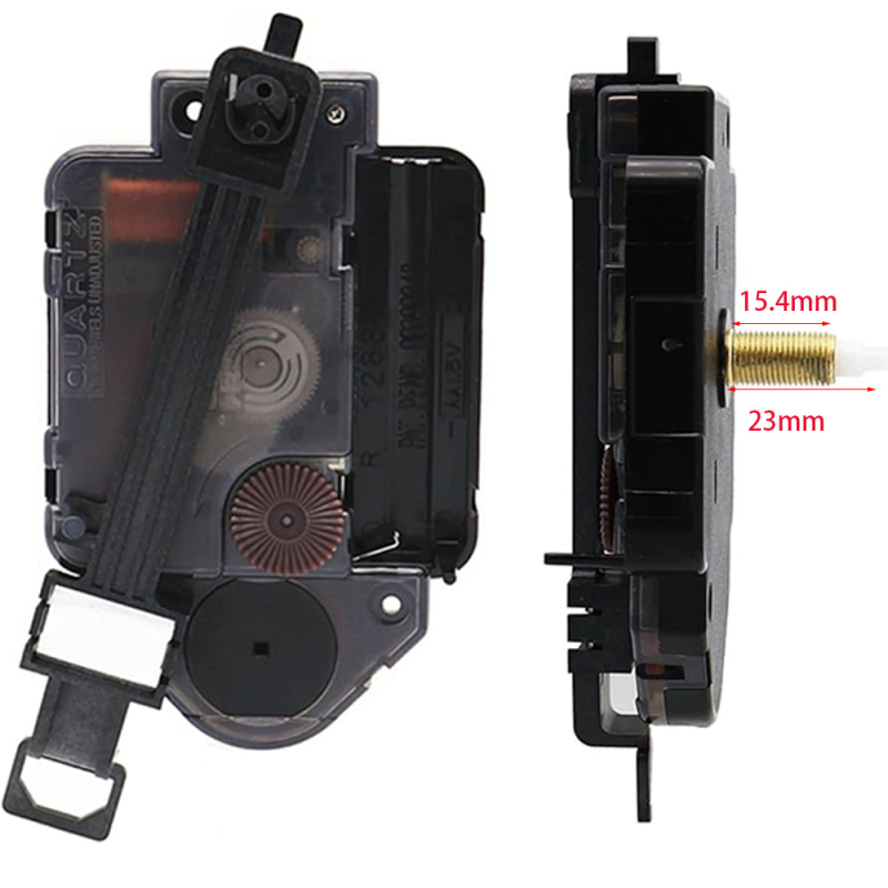 12888 „Sun“ prekės ženklo sūpuoklinis mechanizmas su rodykle, geležiniu kabliu, juodas antrosios galvutės sieninis laikrodis, pakeičiantis techninės priežiūros sūpuoklinį mechanizmą