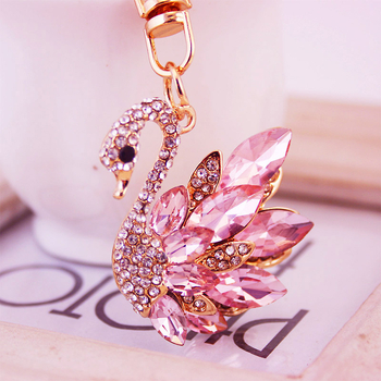 Δημιουργικό Χαριτωμένο Μπρελόκ με Κρύσταλλο, Μικρό Κύκνο, Μεταλλικό Μενταγιόν, Μικρό Δώρο 1137