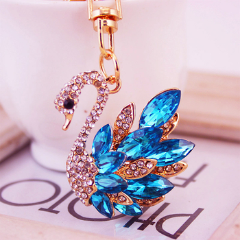 Δημιουργικό Χαριτωμένο Μπρελόκ με Κρύσταλλο, Μικρό Κύκνο, Μεταλλικό Μενταγιόν, Μικρό Δώρο 1137