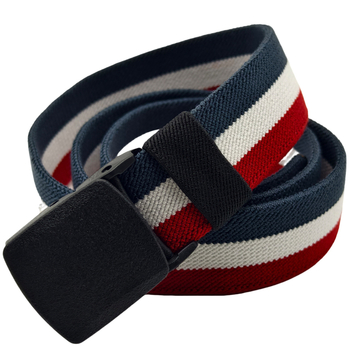 Határokon átnyúló új, háromszínű csíkos, rugalmas öv, műanyag csattal, puha öv, gyorsan áttörhető biztonsági övvel