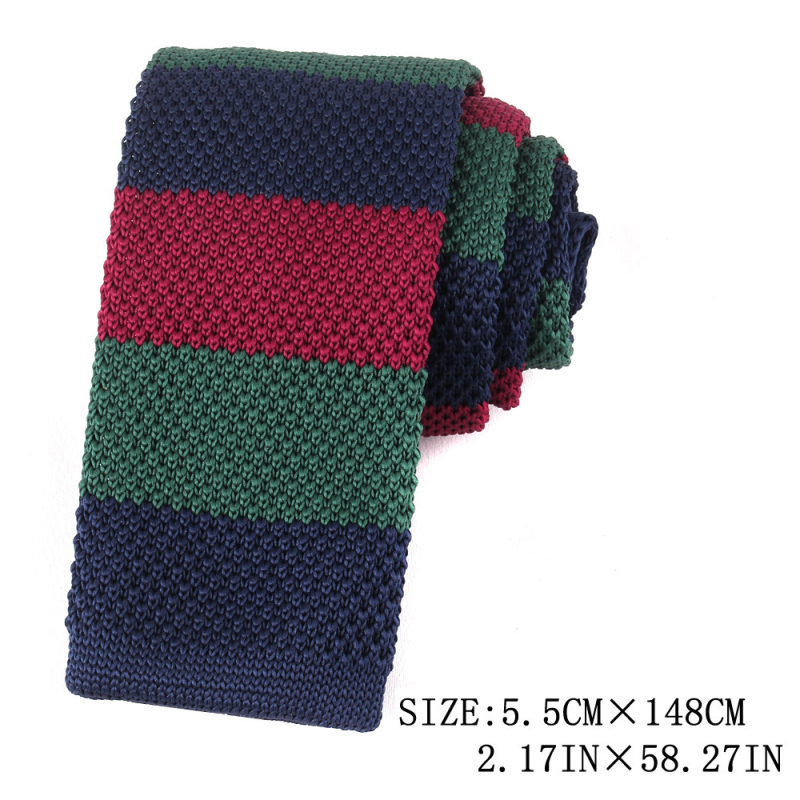 Férfi és női kötött nyakkendő, koreai stílusú, divatos, lezser, zöld csíkos, 5,5 cm-es, keskeny öltöny, ruházati kiegészítők raktáron