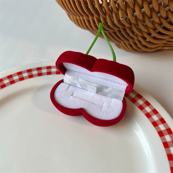 Σετ πικνίκ μίνι κεράσι φρούτα άνοιξη χαριτωμένο κορίτσι δώρο συρρέουν κοσμήματα κουτί αποθήκευσης