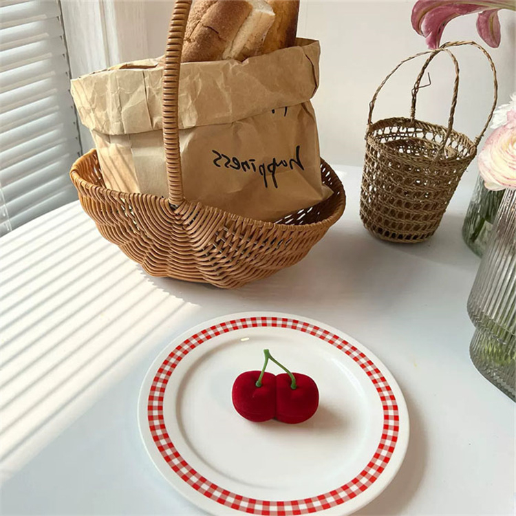 Piknikkészlet mini cseresznye tavaszi gyümölcs aranyos lány ajándék pelyhesítő ékszerdoboz tárolódoboz