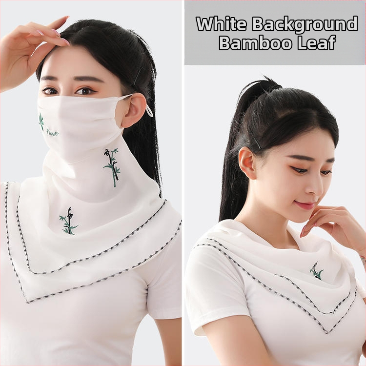 Suvine jääsiidist päikesekaitsekreem naistele, õhuke hingav suvine UV-vastane näomask, täisnäo päikesevari näole Kini