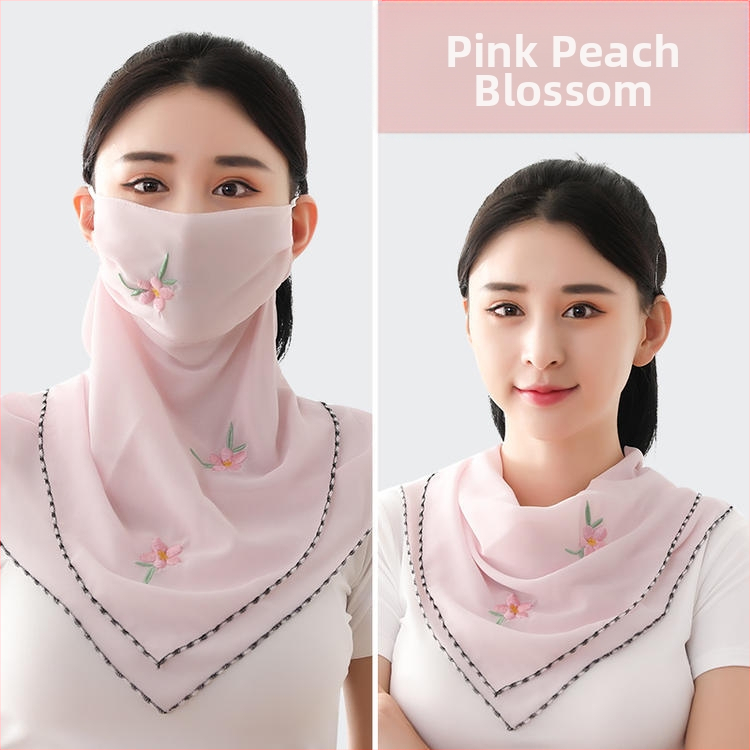 Suvine jääsiidist päikesekaitsekreem naistele, õhuke hingav suvine UV-vastane näomask, täisnäo päikesevari näole Kini