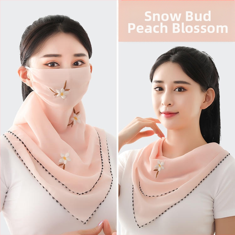 Suvine jääsiidist päikesekaitsekreem naistele, õhuke hingav suvine UV-vastane näomask, täisnäo päikesevari näole Kini