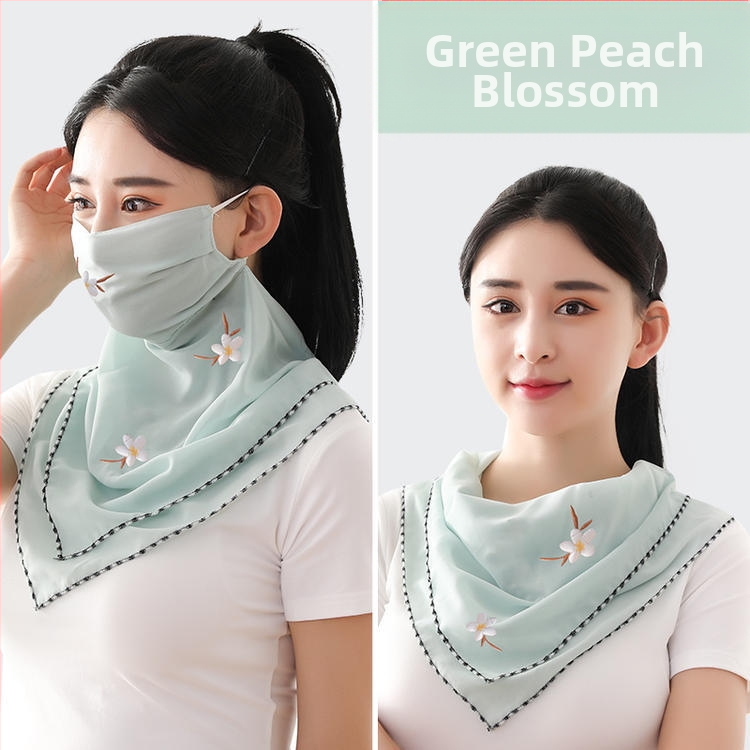 Suvine jääsiidist päikesekaitsekreem naistele, õhuke hingav suvine UV-vastane näomask, täisnäo päikesevari näole Kini