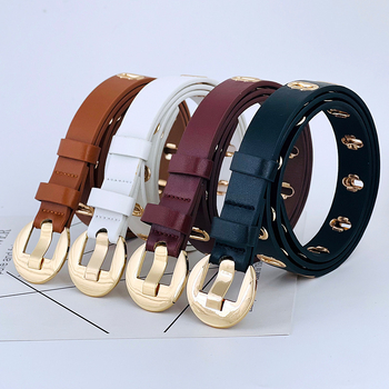 Új, ütésmentes, teljes fémből készült, légáteresztő, női öv, koreai változat, sokoldalú, divatos, üreges, dekoratív öv, nagykereskedelem