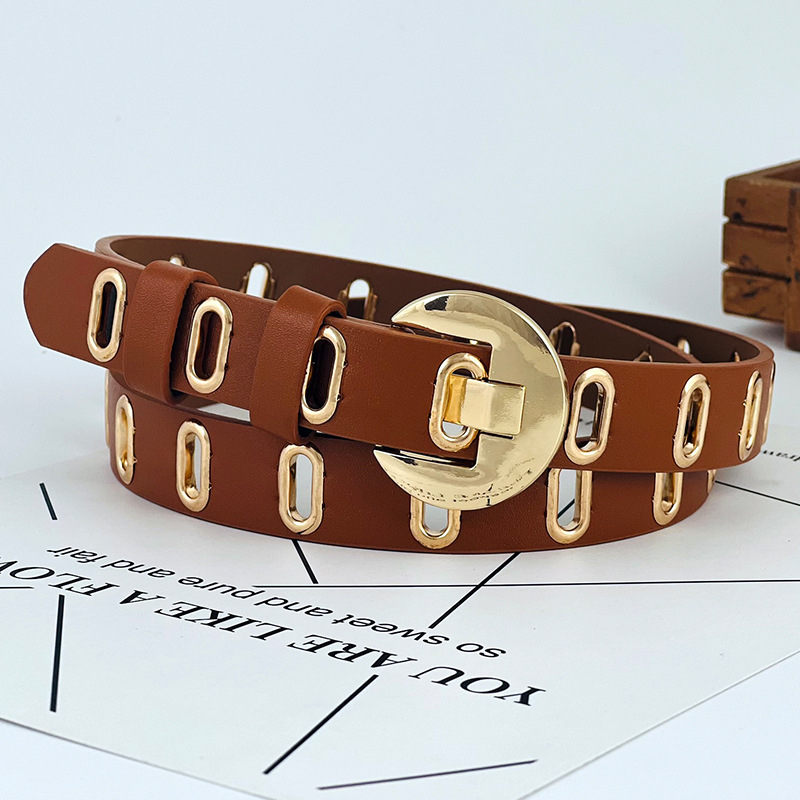 Új, ütésmentes, teljes fémből készült, légáteresztő, női öv, koreai változat, sokoldalú, divatos, üreges, dekoratív öv, nagykereskedelem