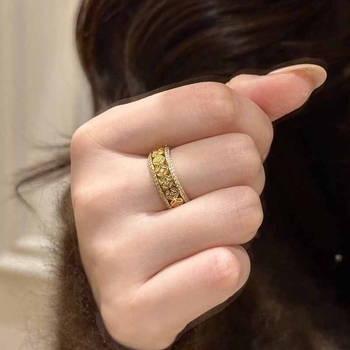 Εκρήξεις βιβλίου Little Red Riding Κερδίστε περισσότερα χρήματα, σταματήστε το ρετρό νέο κινέζικο στυλ πλήρες διαμαντένιο χάλκινο νόμισμα εξαιρετικό δαχτυλίδι