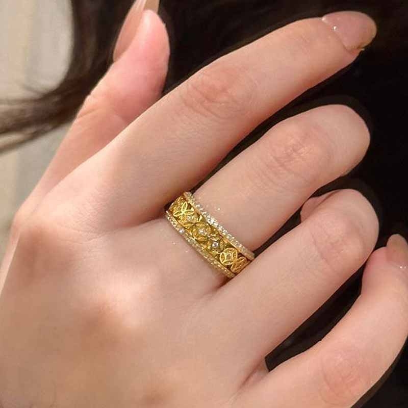 Piroska könyvrobbanások Keress több pénzt, állítsd meg a retró új kínai stílusú, teljes gyémánttal díszített rézérme-gyűrűt