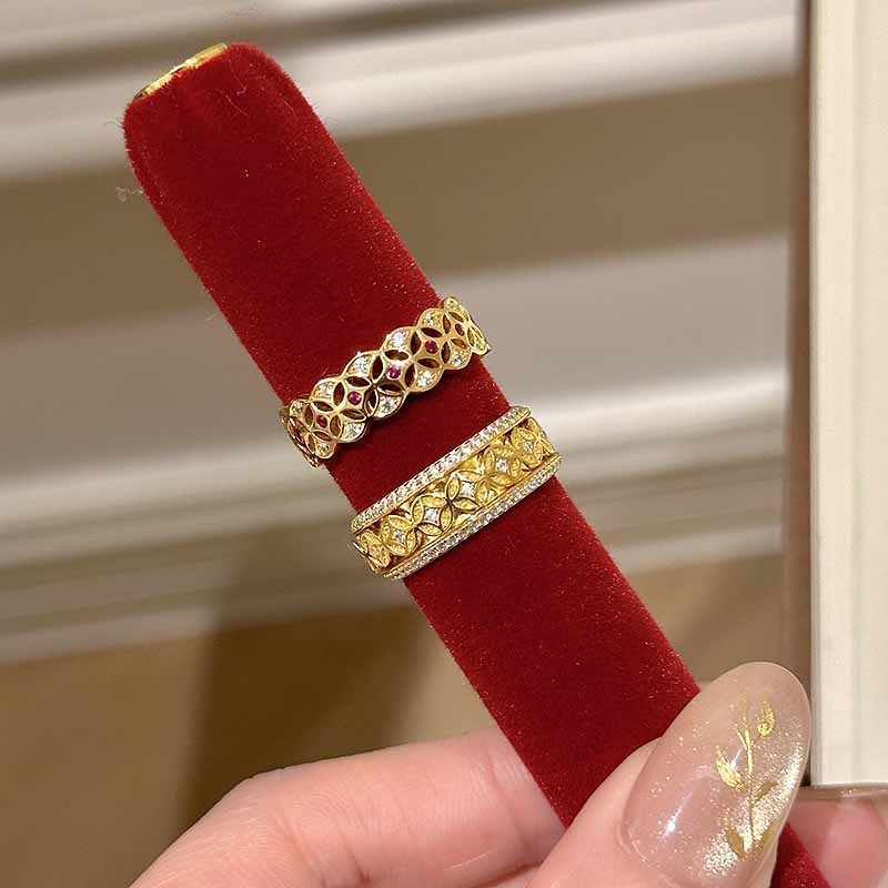 Piroska könyvrobbanások Keress több pénzt, állítsd meg a retró új kínai stílusú, teljes gyémánttal díszített rézérme-gyűrűt