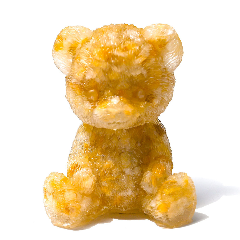 Határokon átnyúló természetes kristály kavics aranyos ülő és fekvő medve lakberendezési kiegészítők dekoratív díszek autó kiegészítők többszínű nagykereskedelem