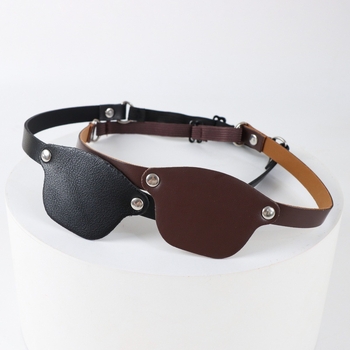 Helovino puošmena, vienos akies kaukė, kūrybinga cosplay odinė piratų akių kaukė, reguliuojama gotikinė cos rekvizitai