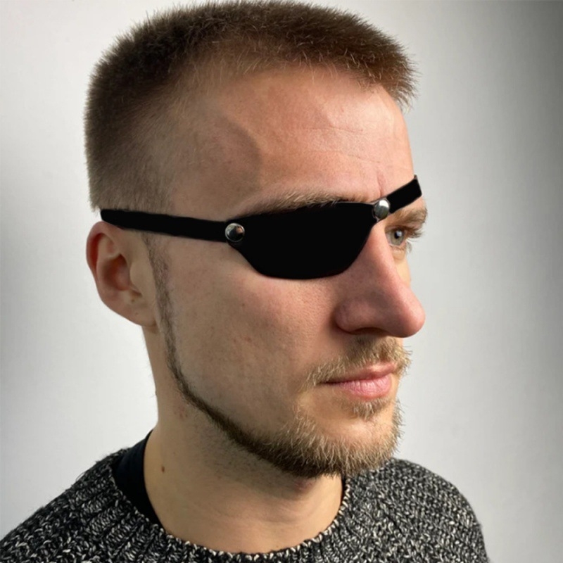 Helovino puošmena, vienos akies kaukė, kūrybinga cosplay odinė piratų akių kaukė, reguliuojama gotikinė cos rekvizitai
