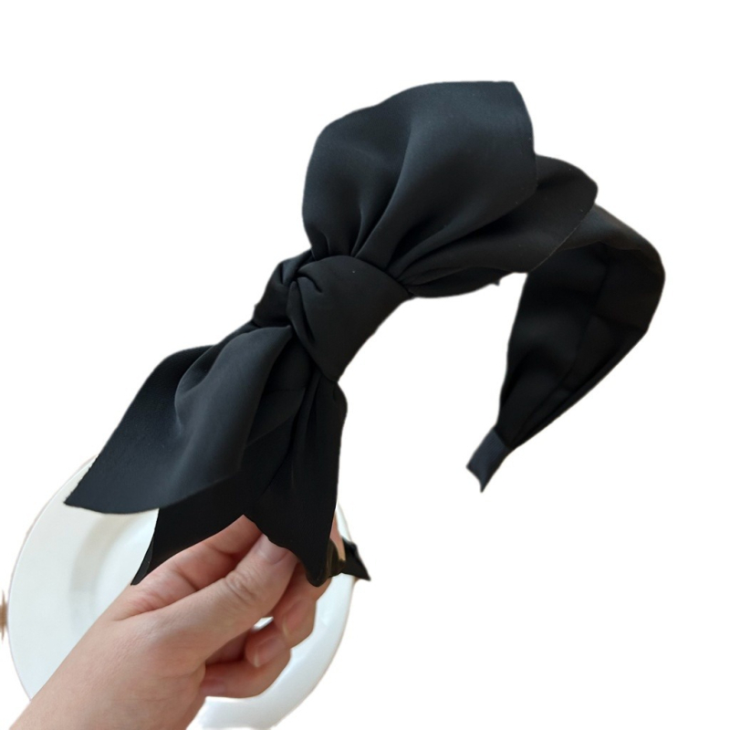 Dél-koreai Dongdaemun Vintage szövet széles masnis fejpánt, egyszerű, elegáns, divatos, hajcsatos fejpánt nőknek