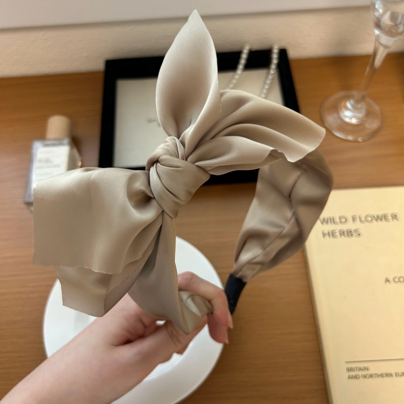 Dél-koreai Dongdaemun Vintage szövet széles masnis fejpánt, egyszerű, elegáns, divatos, hajcsatos fejpánt nőknek