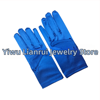 Ντύσιμο για καθαρά χρώματα, κοντά, απλά σατέν γάντια, γάντια γάμου, γάντια μακιγιάζ για πάρτι, κοντά γάντια γυναικών