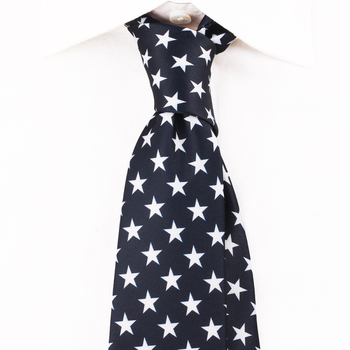 Ανδρική γραβάτα με αστέρια και ρίγες με εκτύπωση για την Ημέρα Ανεξαρτησίας Amazon AliExpress Crossborder TEMU Supply Spot Wholesale
