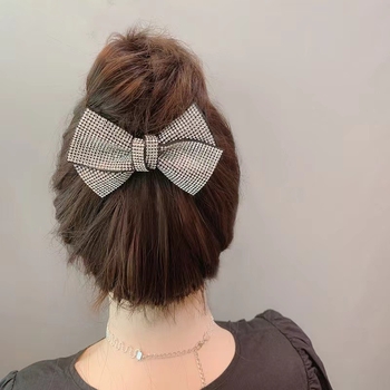 Suur teemantidega kaetud juukserõngas, lipsusõlmega juuksenöör, vibunöör, Jaapani stiilis läikivad juuksed, juuksepahmakas, ponyon-seotud juuksenöör