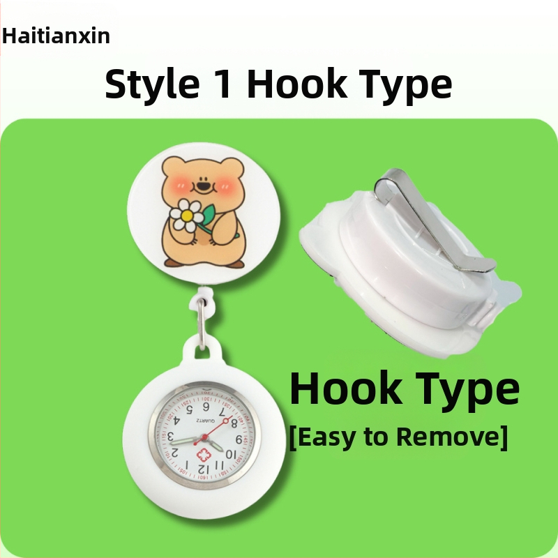 Behúzható nővéróra, Aranyos zsebóra, Függőóra orvosoknak, Világító óra diákoknak, Női modell, Raktáron, Gyors szállítás, Világító számlap