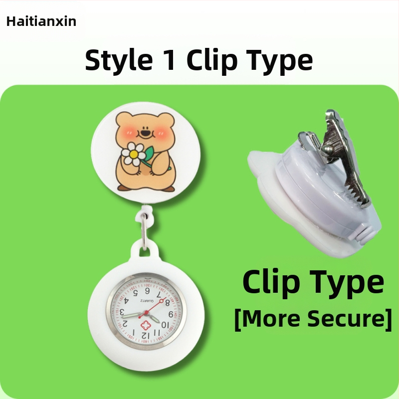 Behúzható nővéróra, Aranyos zsebóra, Függőóra orvosoknak, Világító óra diákoknak, Női modell, Raktáron, Gyors szállítás, Világító számlap