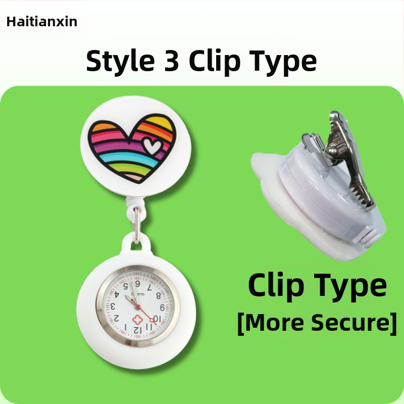 Behúzható nővéróra, Aranyos zsebóra, Függőóra orvosoknak, Világító óra diákoknak, Női modell, Raktáron, Gyors szállítás, Világító számlap