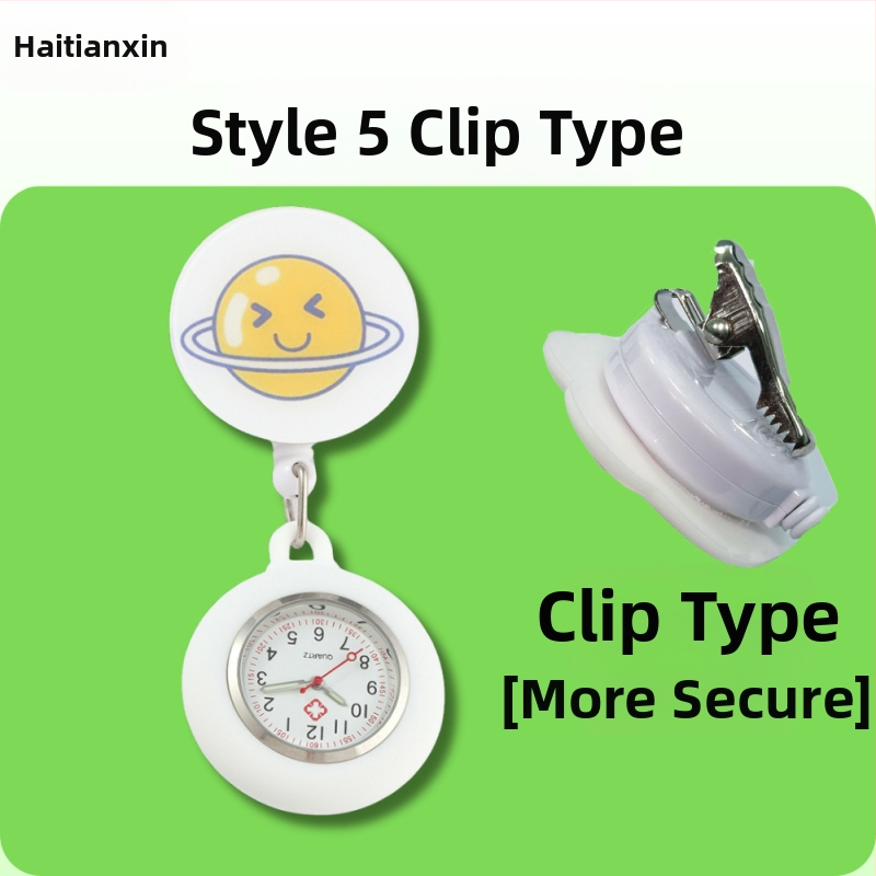 Behúzható nővéróra, Aranyos zsebóra, Függőóra orvosoknak, Világító óra diákoknak, Női modell, Raktáron, Gyors szállítás, Világító számlap