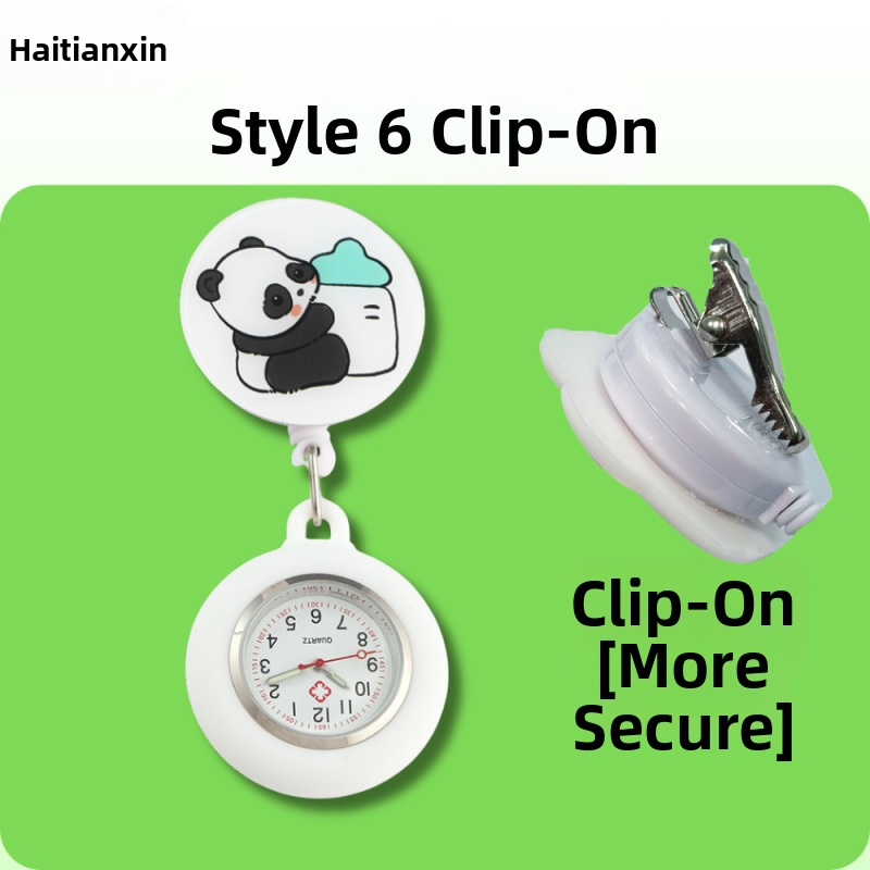 Behúzható nővéróra, Aranyos zsebóra, Függőóra orvosoknak, Világító óra diákoknak, Női modell, Raktáron, Gyors szállítás, Világító számlap