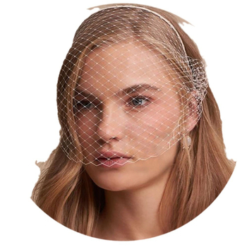 Αξεσουάρ νυφικού με πέπλο από πλέγμα εξωτερικού εμπορίου για νυφικό, αξεσουάρ για ταμπεραμέντο, κορδέλα για τα μαλλιά, αξεσουάρ για πάρτι γάμου JM19