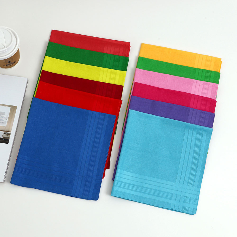 Moteriška medvilninė nosinaitė, medvilninė vyriška nosinaitė, vienspalvė, vienspalvė, padėkliukai, senovinis, sugeriantis prakaitą rankšluostis, tarpvalstybinė didmeninė prekyba