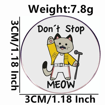 Ne felejtsd el a Meow Meow bross Freddy Mokrui kitűzőt fémötvözetből készült kitűző kiegészítőket