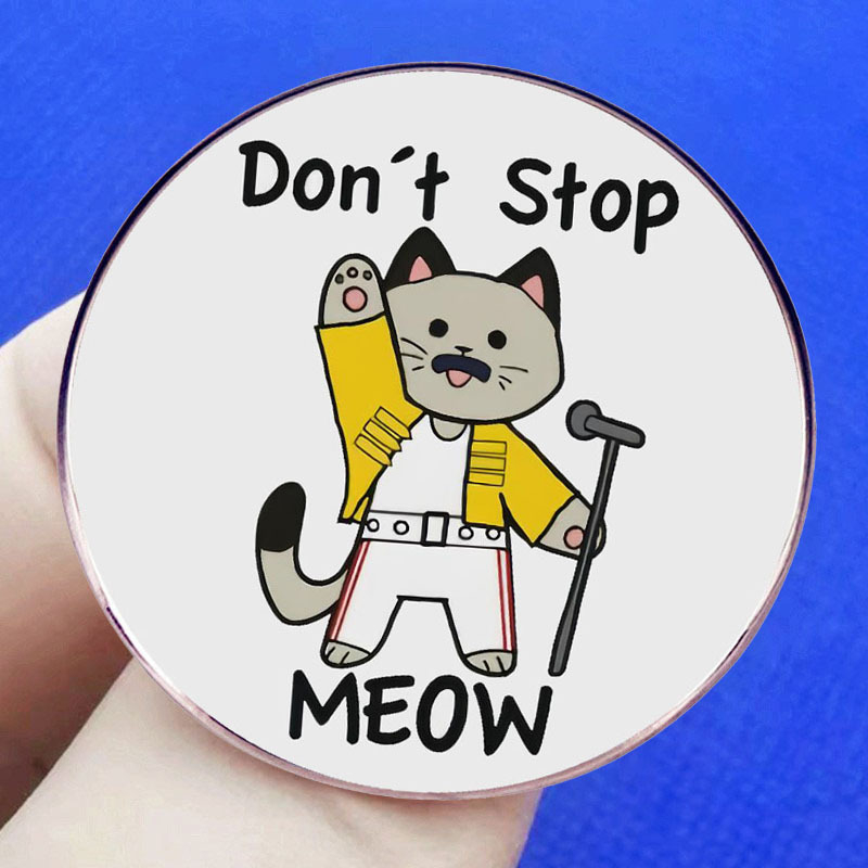 Ne felejtsd el a Meow Meow bross Freddy Mokrui kitűzőt fémötvözetből készült kitűző kiegészítőket
