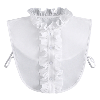 Γυναικείο κολάρο με δαντέλα Fungus Edge Sweet Fake Collar, φθινοπωρινό και χειμερινό τελείωμα, ευέλικτο ψεύτικο κολάρο, κολάρο πουκάμισου με ρολό, ψεύτικο, λευκό δαντέλα