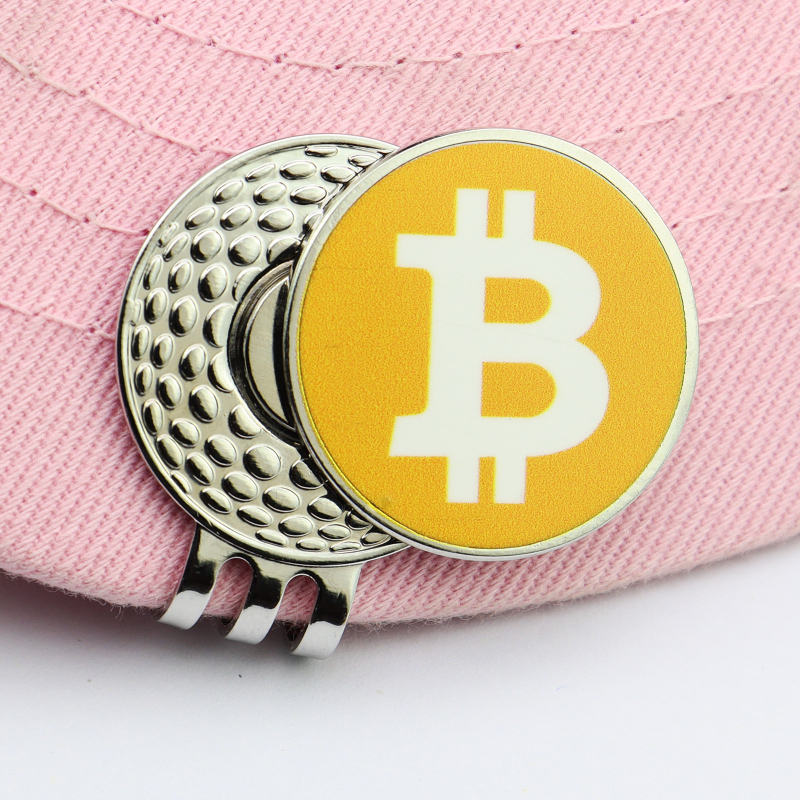 Új kreatív zománc UV nyomtatású golyójel jelölés golf ajándék fém mangán acél sapka klip jelölővel