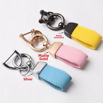 Νέο μίνι γαλλικό δαχτυλίδι μπρελόκ από δέρμα προβάτου, μικρό φρέσκο δημιουργικό χαριτωμένο κοντό κρεμαστό μπρελόκ, μικρό κόσμημα