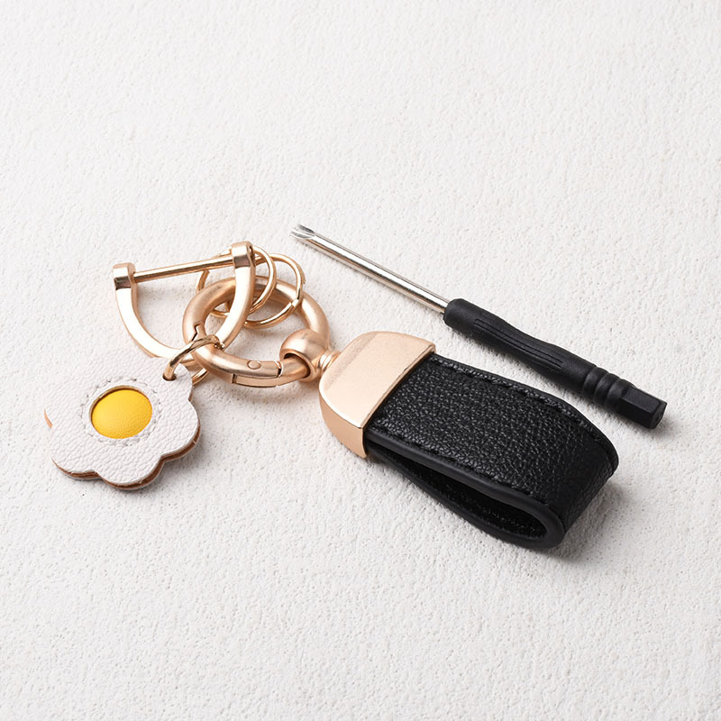 Új mini francia báránybőr kulcstartó, kicsi, friss, kreatív, aranyos, rövid kulcstartó medál, apró ékszer