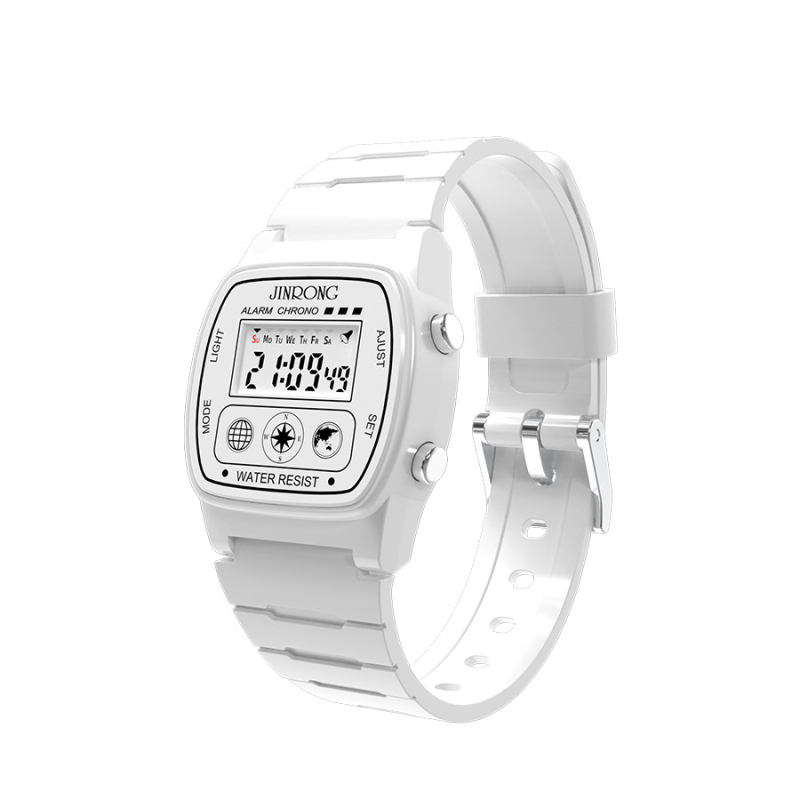 Ceasuri digitale sport pentru bărbați și femei, impermeabile până la 30 m, curea din PU, ceas digital multifuncțional cu afișaj pătrat mic