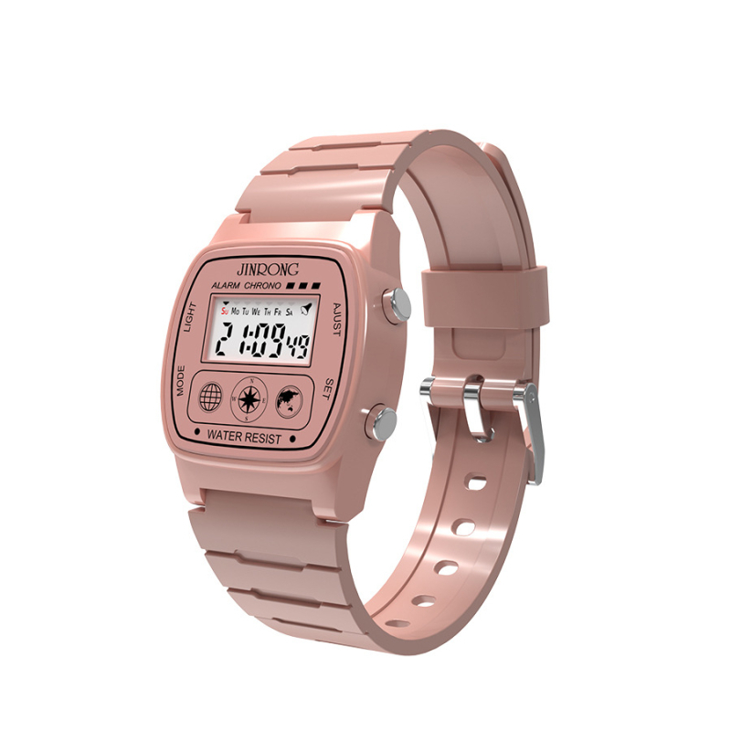 Meeste ja naiste spordi digitaalsed kellad, veekindel 30 m, PU rihm, multifunktsionaalne väikese ruudukujulise ekraaniga digitaalkell