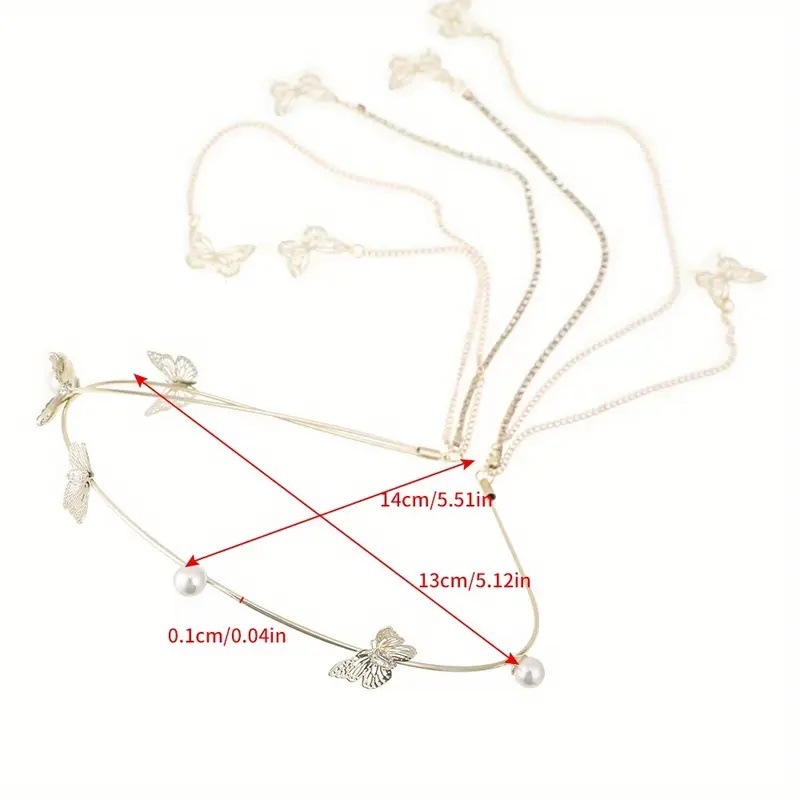 Új gyöngy gyémánt pillangó bojtos hajpánt dizájn kézzel készített ötvözet haj kiegészítők fejpánt mori csúcskategóriás fejfedők