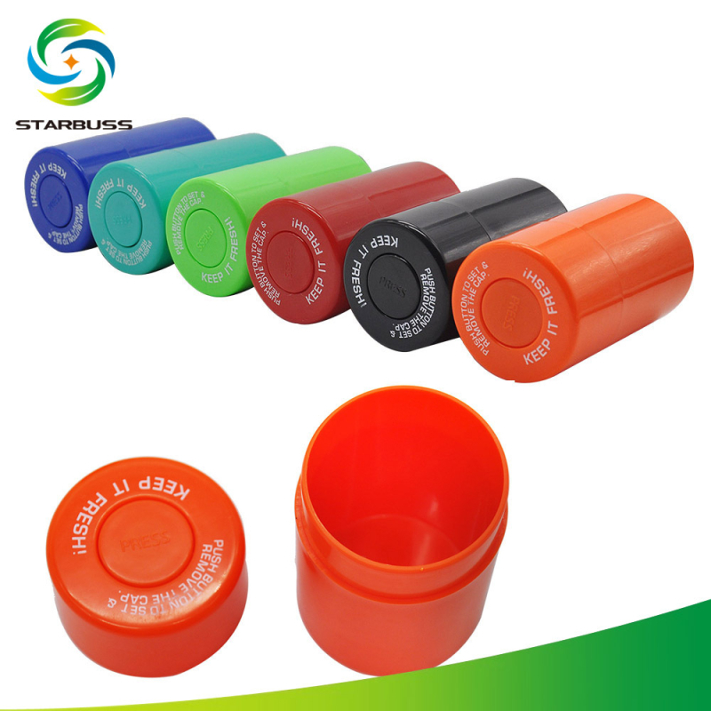 Rūpnīcas tiešās jaunās plastmasas noslēgtās kannas ar mazu vakuuma tabakas uzglabāšanas kasti var ar logotipu 165ml