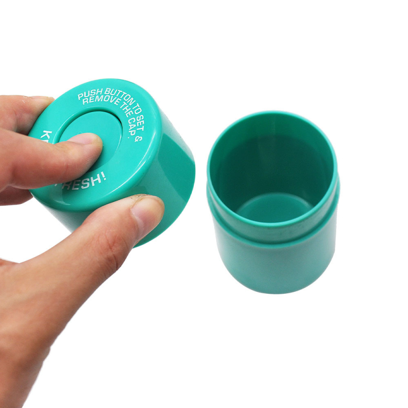 Rūpnīcas tiešās jaunās plastmasas noslēgtās kannas ar mazu vakuuma tabakas uzglabāšanas kasti var ar logotipu 165ml