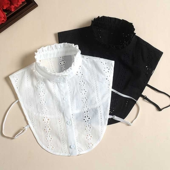 Őszi és téli újdonság, hamis nyakörv, női, minden méretben kapható, fafüles szegéllyel, hamis nyakörv, ing, hamis nyakörv, női fodros gallér