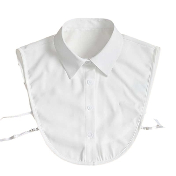 Νέο Γυναικείο Ψεύτικο Κολάρο για Φθινόπωρο και Χειμώνα, Ψεύτικο Κολάρο σε all-match με Ξύλινο Άκρο, Πουκάμισο με Ψεύτικο Κολάρο και βολάν