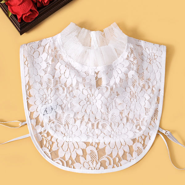 Őszi és téli újdonság, hamis nyakörv, női, minden méretben kapható, fafüles szegéllyel, hamis nyakörv, ing, hamis nyakörv, női fodros gallér