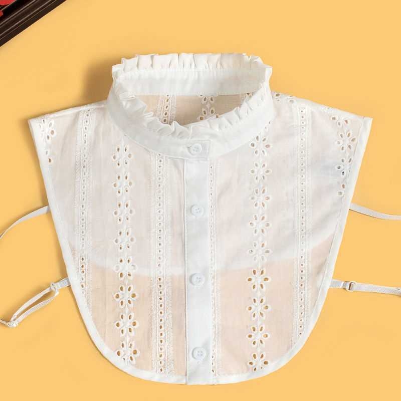 Őszi és téli újdonság, hamis nyakörv, női, minden méretben kapható, fafüles szegéllyel, hamis nyakörv, ing, hamis nyakörv, női fodros gallér