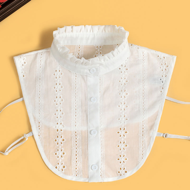 Őszi és téli újdonság, hamis nyakörv, női, minden méretben kapható, fafüles szegéllyel, hamis nyakörv, ing, hamis nyakörv, női fodros gallér