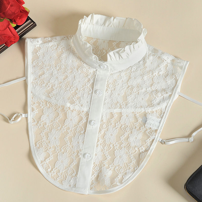 Őszi és téli újdonság, hamis nyakörv, női, minden méretben kapható, fafüles szegéllyel, hamis nyakörv, ing, hamis nyakörv, női fodros gallér