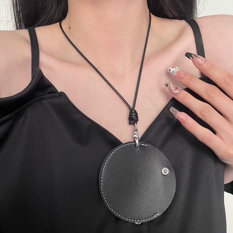Divattervezés Sense kerek bőr nyaklánc könnyű luxus elegáns táska medál nyaklánc gallér lánc kiegészítők