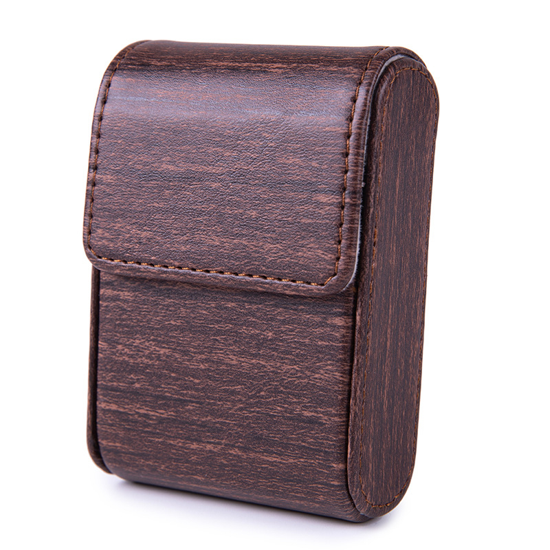 Gyári nagykereskedelmi új férfi cigarettacsomag cigarettatartó 20 új hordozható, kiváló minőségű bőr cigarettatartó nyomáscsökkentővel